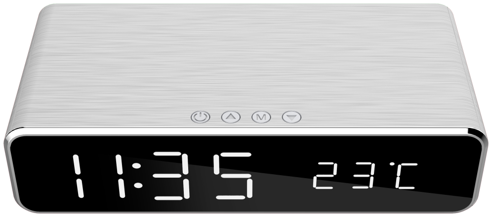 RELOJ DESPERTADOR GEMBIRD CON FUNCION DE CARGA INALMBRICA - detalle