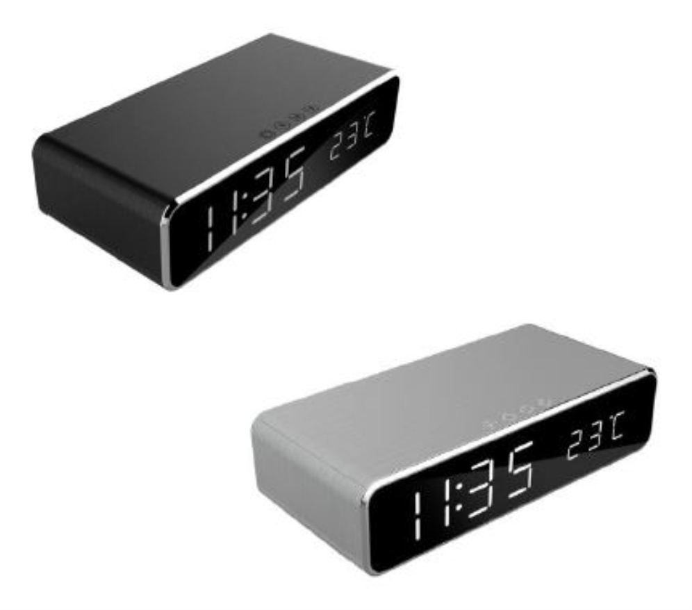 RELOJ DESPERTADOR GEMBIRD CON FUNCION DE CARGA INALMBRICA - detalle
