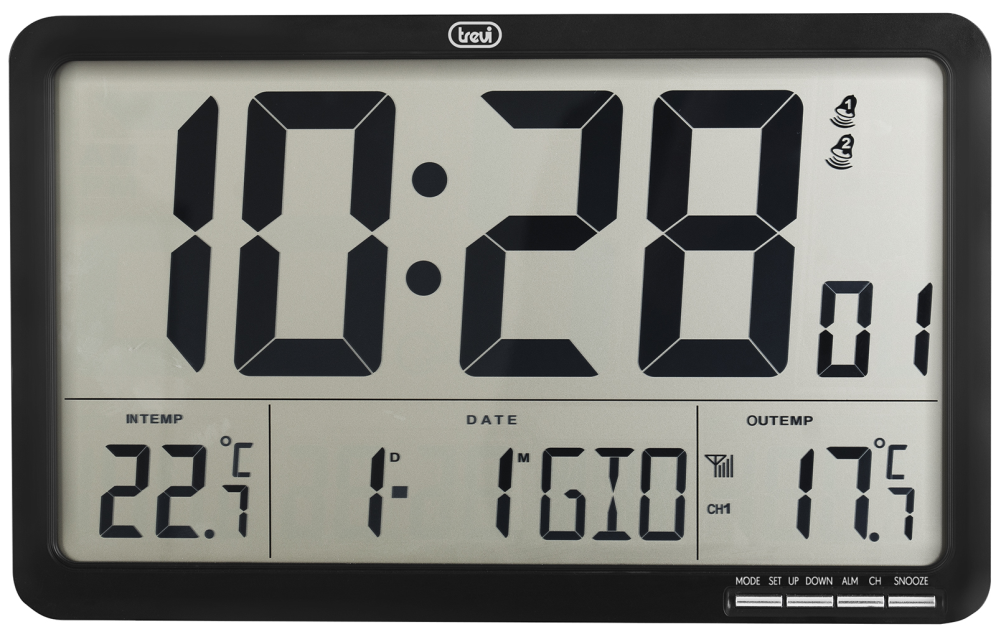 RELOJ PARED TREVI OM 3560 RC DIGITAL RADIOCONTROLADO CON SENSOR EXTERNO - detalle
