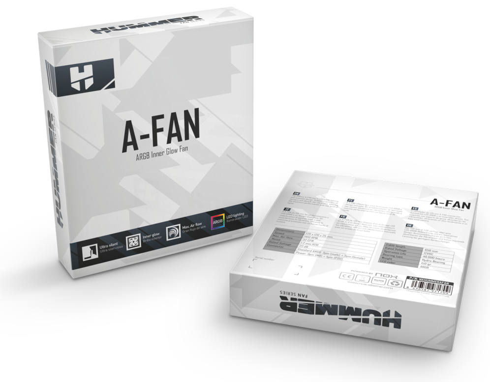 REMOTE NOX HUMMER A-FAN ARGB INNER GLOW FAN - detalle