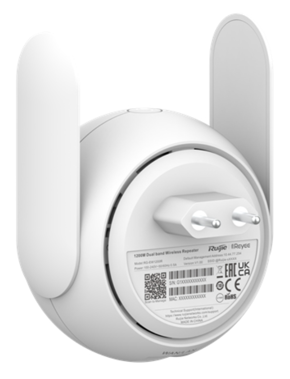 REPETIDOR RUIJIE REYEE RG-EW1200R WIFI5 RJ45 - detalle