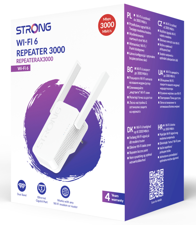 REPETIDOR STRONG Wi-Fi 6 AX3000 - detalle