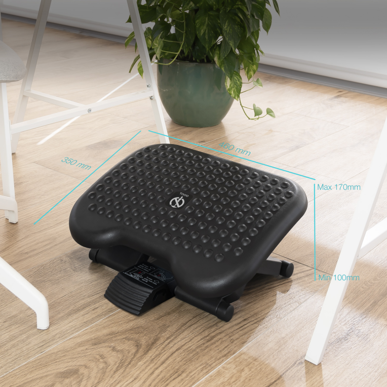 REPOSAPIES AJUSTABLE CONFORT TOOQ NEGRO - detalle