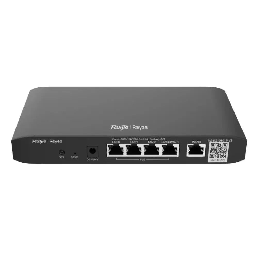 Reyee Cloud Router 5xGbE (4 POE+) 54W 2xWAN - detalle