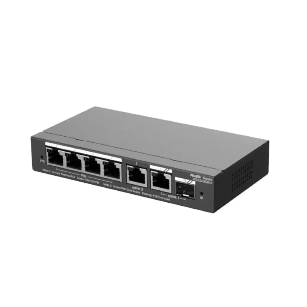 Reyee ES206GS-P Switch 4xPoE 2xGbE 1xSFP(C) 54W - detalle