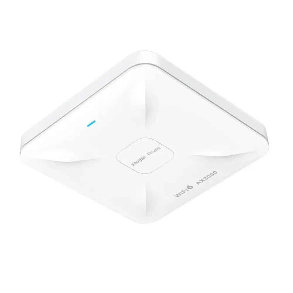 Punto de acceso Reyee RG-RAP2260 de Ruijie Networks con WiFi 6 AX3000, puertos Gigabit Ethernet y diseño compacto.