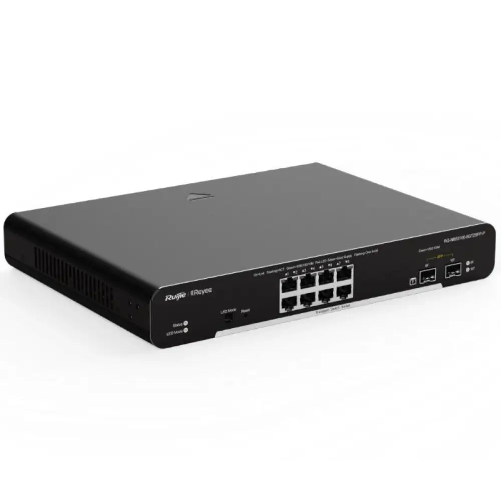 Reyee Switch L2 8xGb PoE+ 2xSFP Slots Rack - detalle