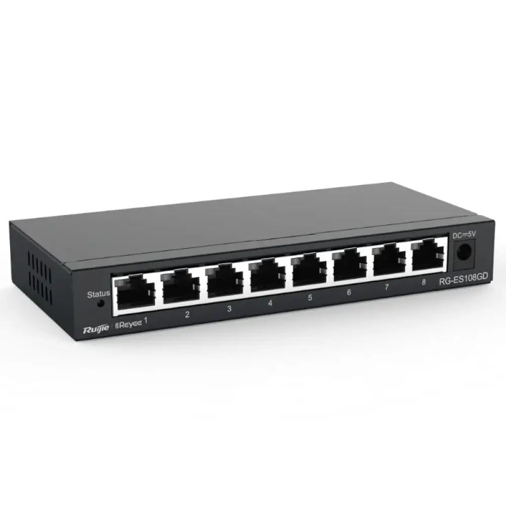 Reyee Unmanaged Switch 8xGb RJ45 Steel Case - detalle