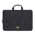 Funda con asas RIVACASE Anvik para portátil de 15,6" en color negro, protección para laptop y transporte cómodo.