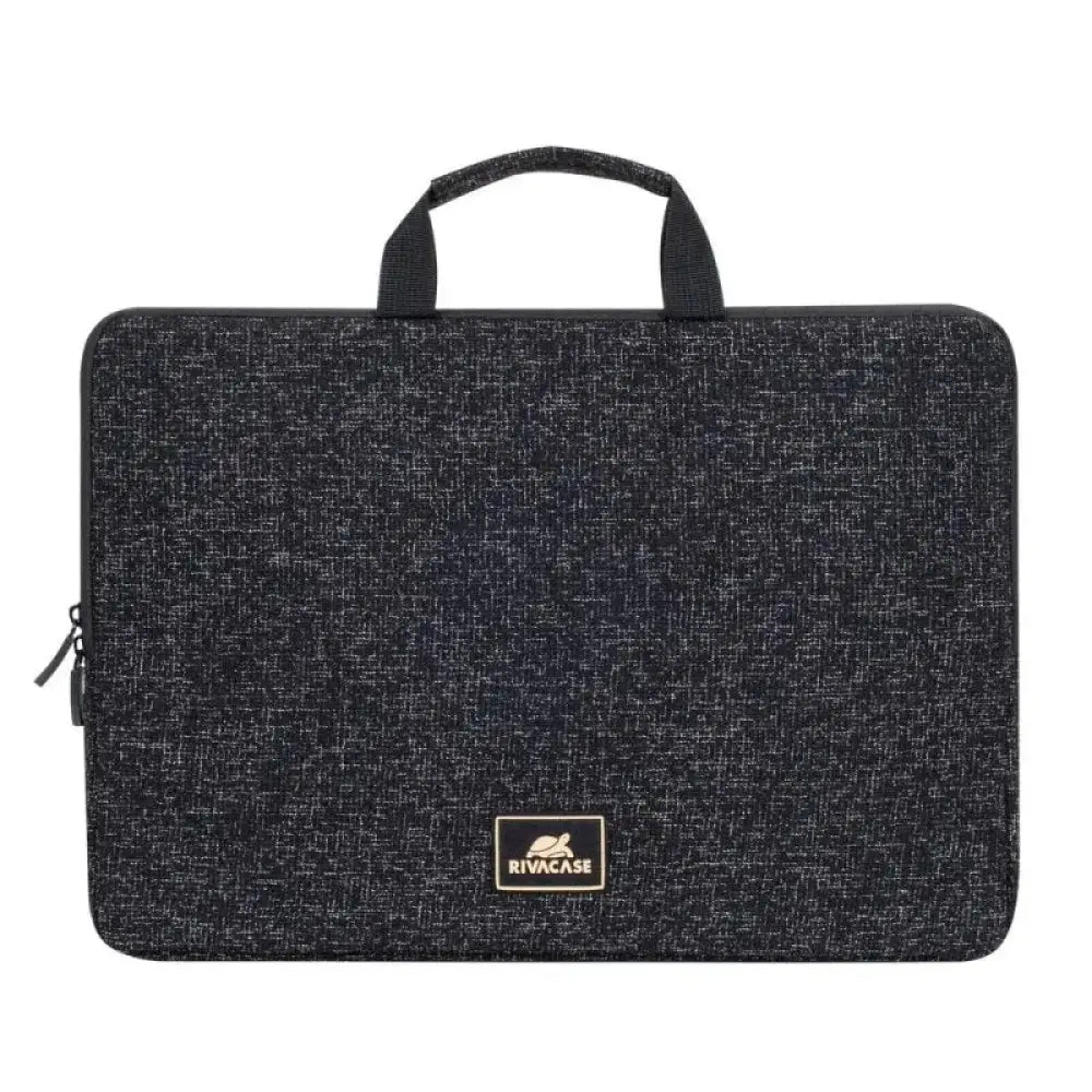 Funda con asas RIVACASE Anvik para portátil de 15,6" en color negro, protección para laptop y transporte cómodo.
