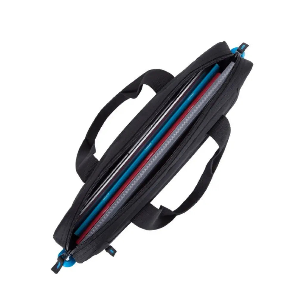 RIVACASE 8027 Black Regent II Maletín 14" negro - detalle