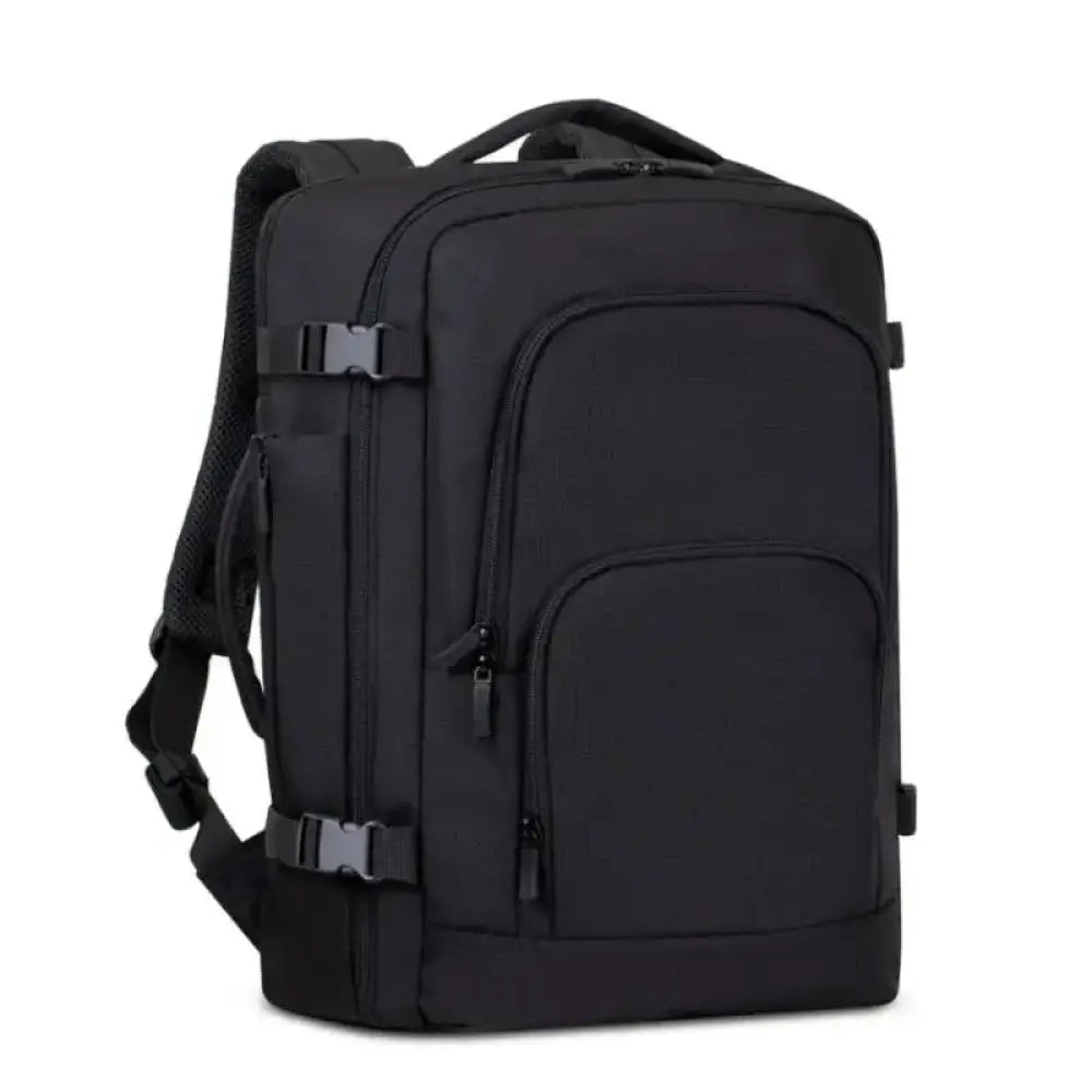 Mochila de viaje RIVACASE Tegel 8461 negra para portátil de 17,3 pulgadas con compartimentos y asas resistentes