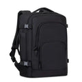 Mochila de viaje RIVACASE Tegel 8461 negra para portátil de 17,3 pulgadas con compartimentos y asas resistentes
