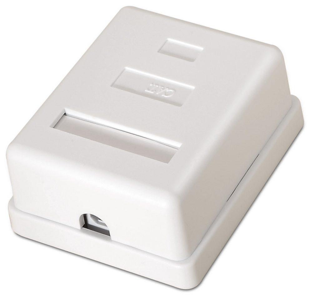 ROSETA DE SUPERFICIE AISENS RJ45 CAT.6 UTP 1 TOMA BLANCO - detalle