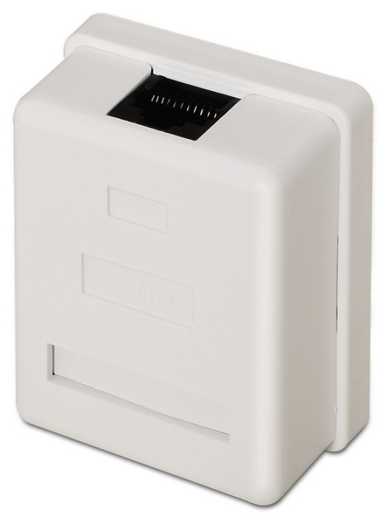 ROSETA DE SUPERFICIE AISENS RJ45 CAT.6 UTP 1 TOMA BLANCO - detalle