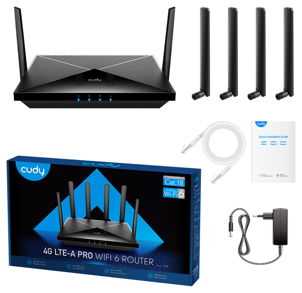 ROUTER 4G CUDY AC1200 WI-FI MESH 4G LTE ROUTER - detalle