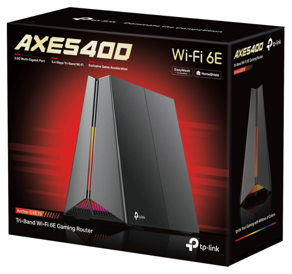 ROUTER ARCHER TP-LINK ARCHER GXE75 AX5400 GIGABIT WI-FI 6E IA DE TRI-BANDA - detalle