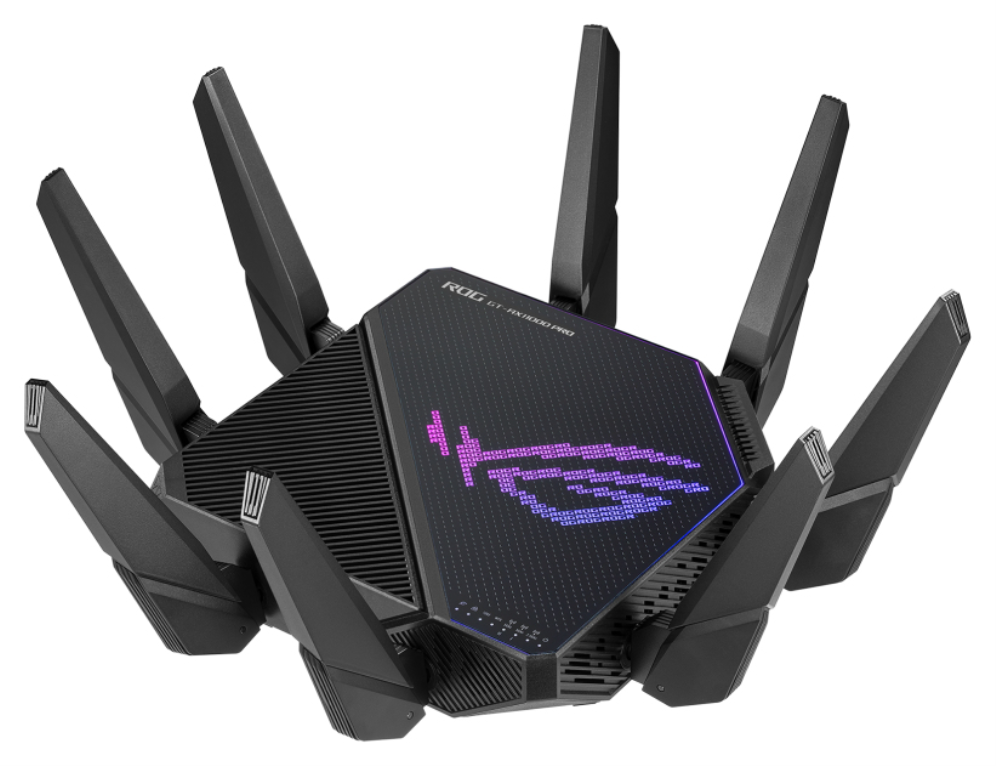 ASUS ROG Rapture GT-AX11000 Pro router inalámbrico Gigabit Ethernet Tribanda (2.4 GHz/5 GHz/5 GHz) Negro
