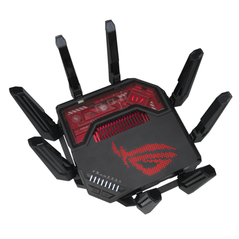ROUTER GAMING WIFI 7 ASUS ROG RAPTURE GT-BE19000 TRIBANDA - detalle