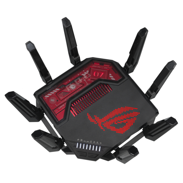 ROUTER GAMING WIFI 7 ASUS ROG RAPTURE GT-BE19000 TRIBANDA - detalle