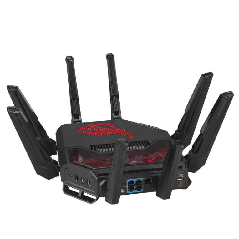 ROUTER GAMING WIFI 7 ASUS ROG RAPTURE GT-BE19000 TRIBANDA - detalle
