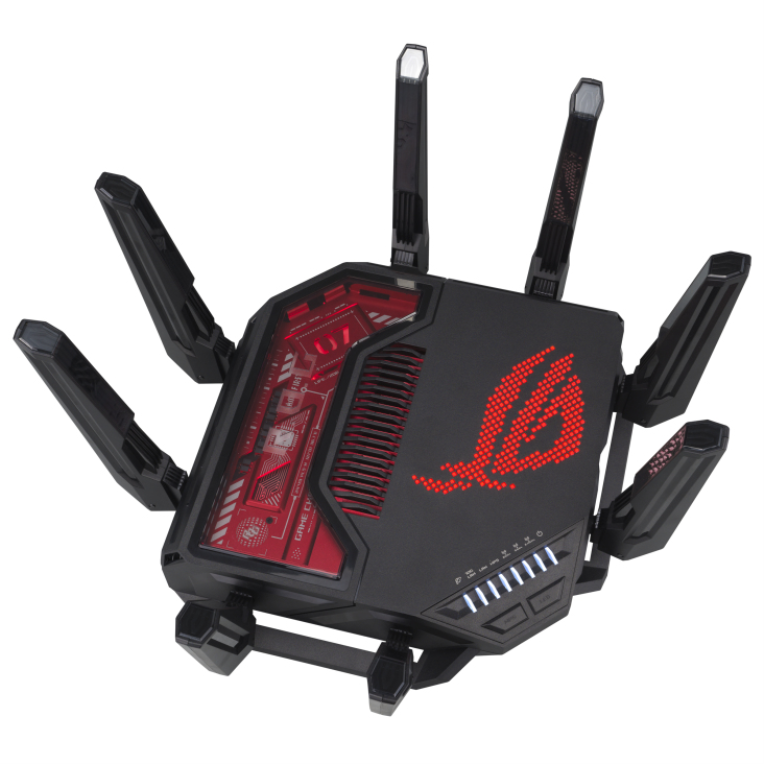 ROUTER GAMING WIFI 7 ASUS ROG RAPTURE GT-BE19000 TRIBANDA - detalle