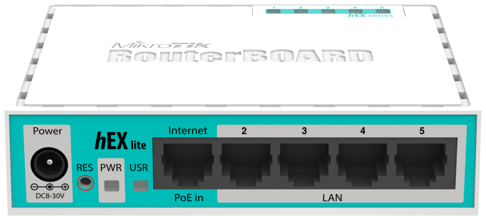 ROUTER MIKROTIK HEX LITE RB750R2 - detalle