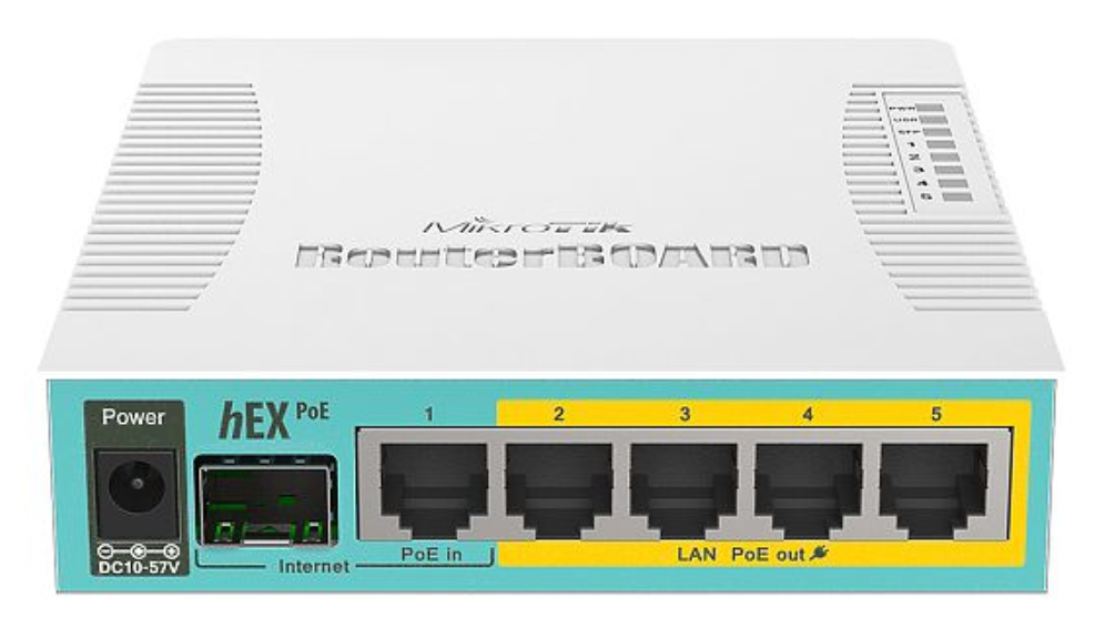 ROUTER MIKROTIK HEX POE RB960PGS - detalle
