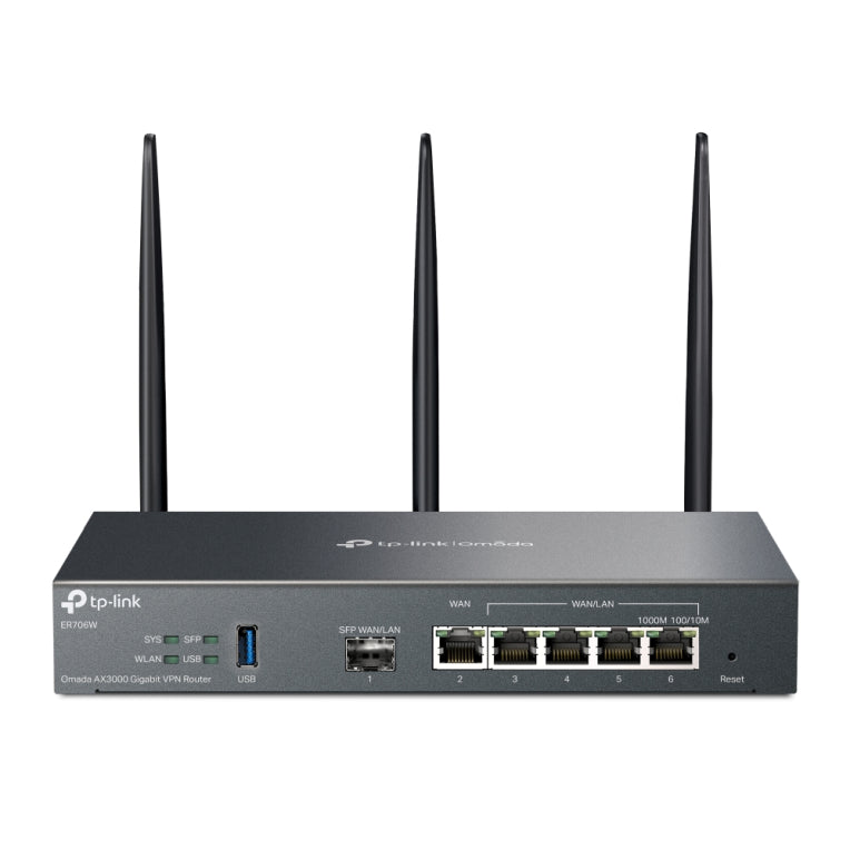 TP-Link Omada ER706W router inalámbrico Gigabit Ethernet Doble banda (2.4 GHz / 5 GHz) Negro
