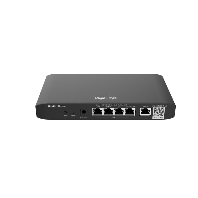 Router Gigabit Ethernet Ruijie Networks RG-EG105G-P-V3 Negro