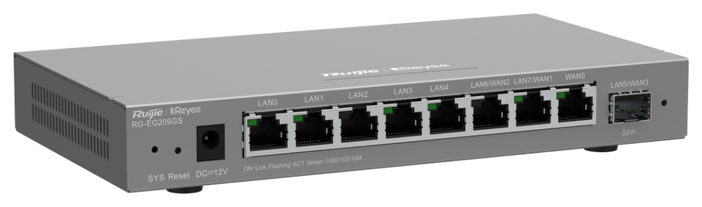 ROUTER RUIJIE REYEE RG-EG209GS 9-PORT GIGABIT + 1 SFP MULTIWAN ROUTER - detalle