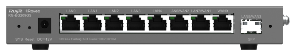 ROUTER RUIJIE REYEE RG-EG209GS 9-PORT GIGABIT + 1 SFP MULTIWAN ROUTER