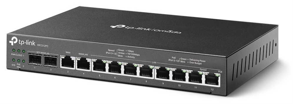 ROUTER SWITCH CONTROLLER OMADA ER7212PC VPN POE+ - detalle