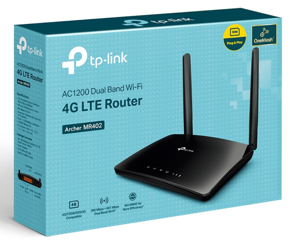 ROUTER TP-LINK AC1200 WIRELESS DUAL BAND 4G LTE - detalle