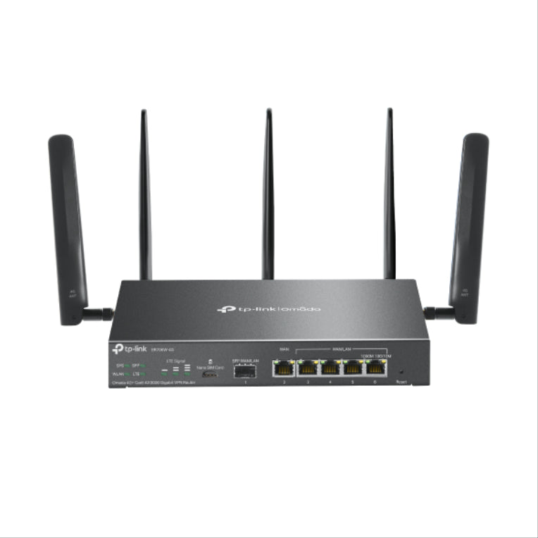 TP-Link Omada ER706W-4G router inalámbrico Gigabit Ethernet Doble banda (2.4 GHz / 5 GHz) Negro