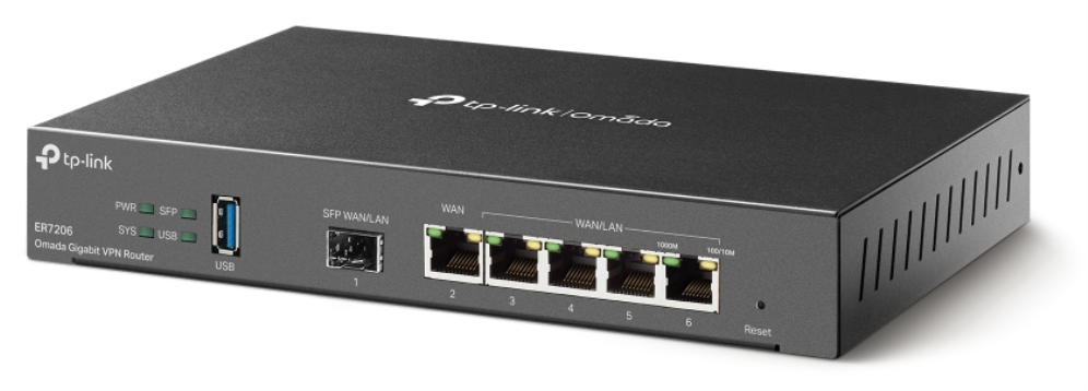 ROUTER TP LINK OMADA TL-ER7206 / 1x1G WAN, 2x1G WANLAN, 1xSFP WAN - detalle