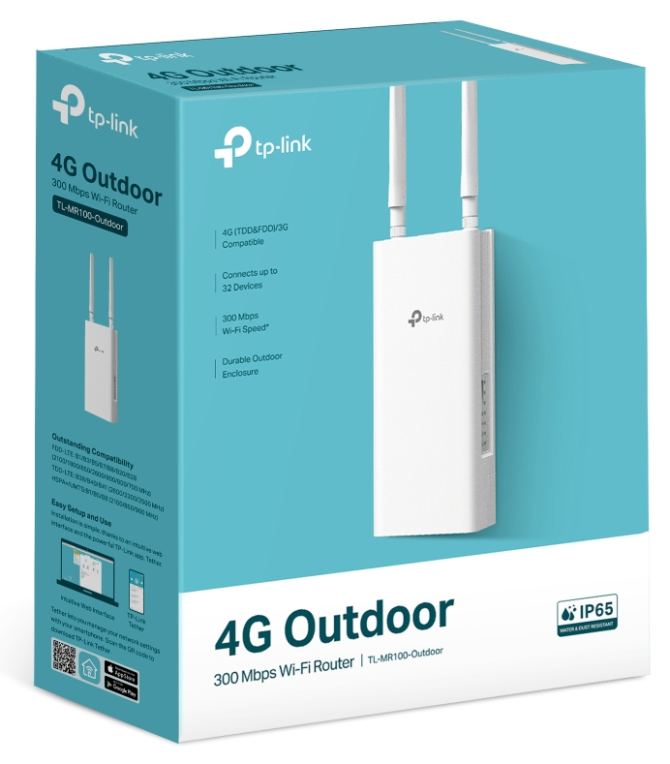 ROUTER TP-LINK TL-MR100-OUTDOOR 300MPS 4G LTE OUTDOOR - detalle