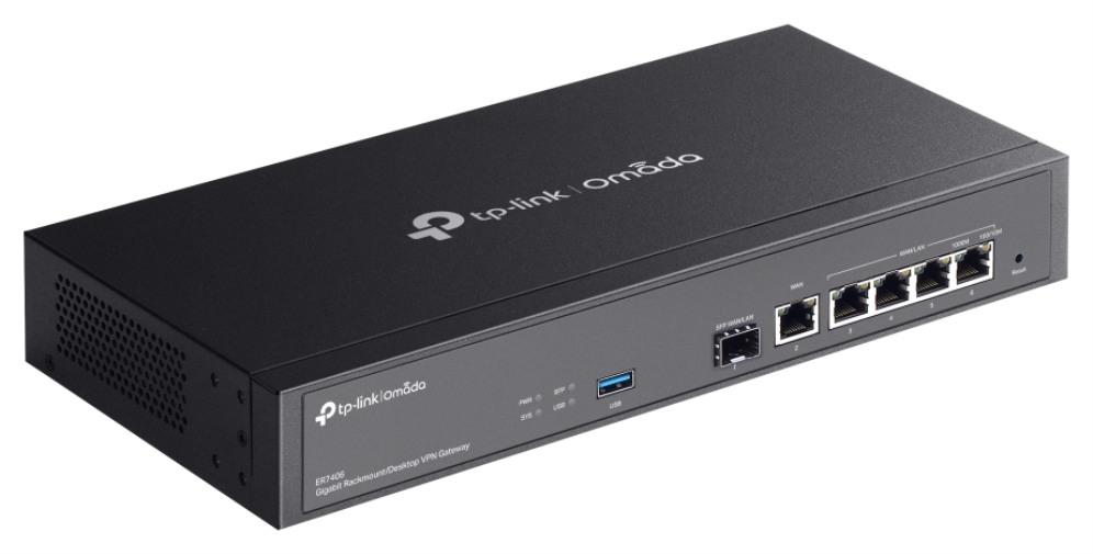 ROUTER VPN TP-LINK OMADA MULTI-GIGABIT MONTABLE EN RACK ESCRITORIO OMADA ER7406 - detalle