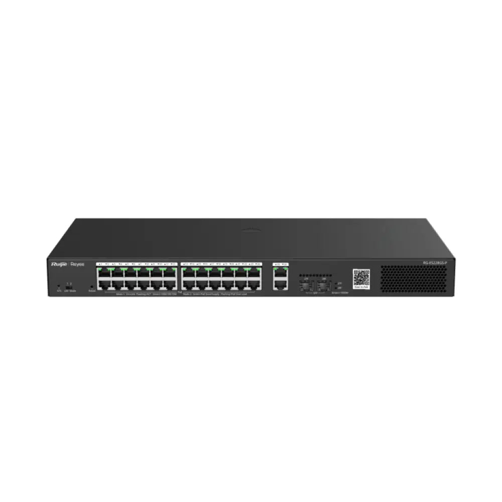 Ruijie Networks RG-ES228GS-P switch Gestionado Gigabit Ethernet (10/100/1000) Energía sobre Ethernet (PoE) Negro