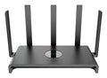 Router inalámbrico Ruijie Networks RG-EW3000GX PRO con doble banda Wi-Fi 6, puertos Gigabit Ethernet y diseño negro.