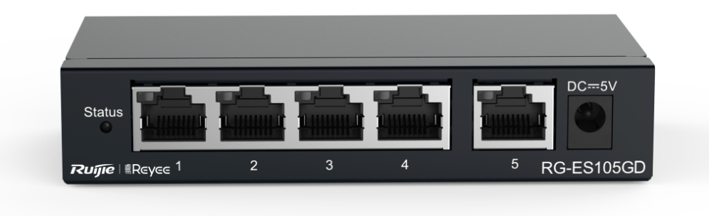RUIJIE REYEE RG-ES105GD 5-PORT GIGABIT DESKTOP SWITCH METAL CASE - detalle