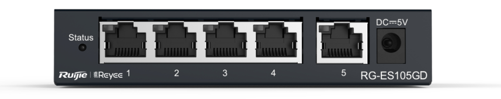 RUIJIE REYEE RG-ES105GD 5-PORT GIGABIT DESKTOP SWITCH METAL CASE