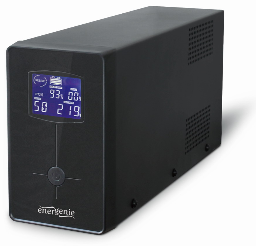SAI GEMBIRD CON USB Y DISPLAY LCD 1200 VA NEGRO - detalle