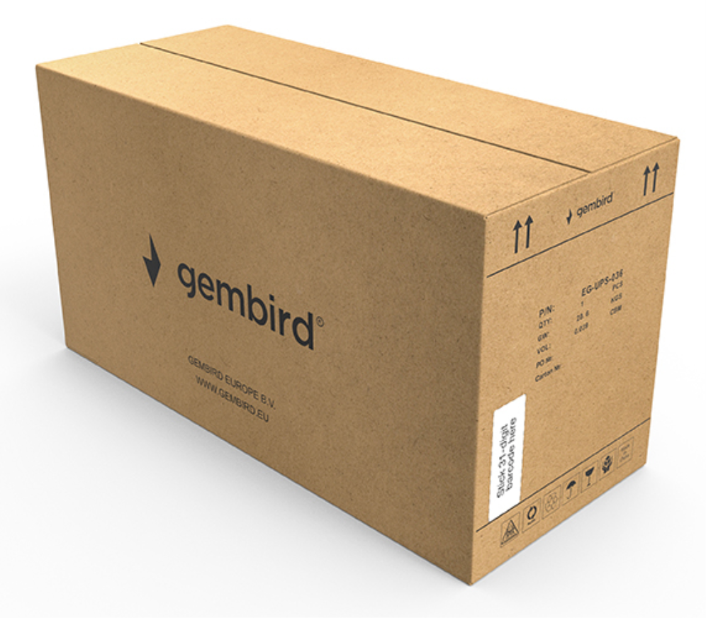 SAI GEMBIRD CON USB Y DISPLAY LCD 3000 VA NEGRO - detalle