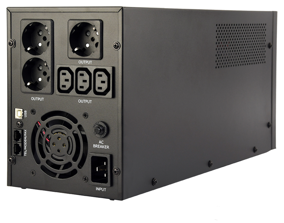 SAI GEMBIRD CON USB Y DISPLAY LCD 3000 VA NEGRO - detalle
