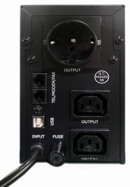SAI GEMBIRD CON USB Y DISPLAY LCD 850 VA NEGRO - detalle