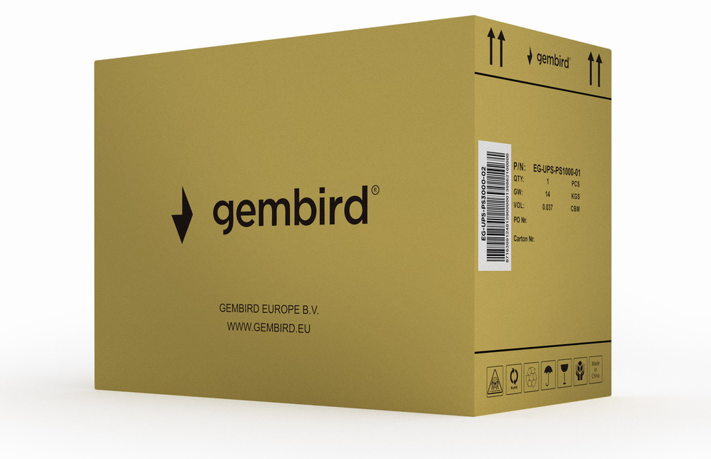 SAI GEMBIRD DE ONDA SENOIDAL PURA DE 3000 VA PANT LCD 3 SALI SCHUKO USB NEGRO
