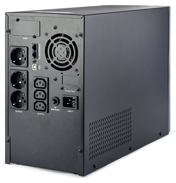 SAI GEMBIRD DE ONDA SENOIDAL PURA DE 3000 VA PANT LCD 3 SALI SCHUKO USB NEGRO - detalle