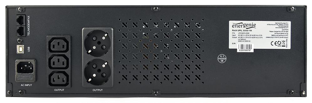 SAI GEMBIRD PARA RACK DE 2000VA - detalle