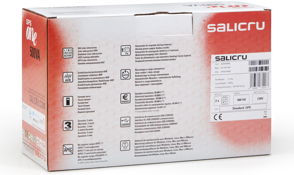 SAI SALICRU SPS 900 ONE - detalle